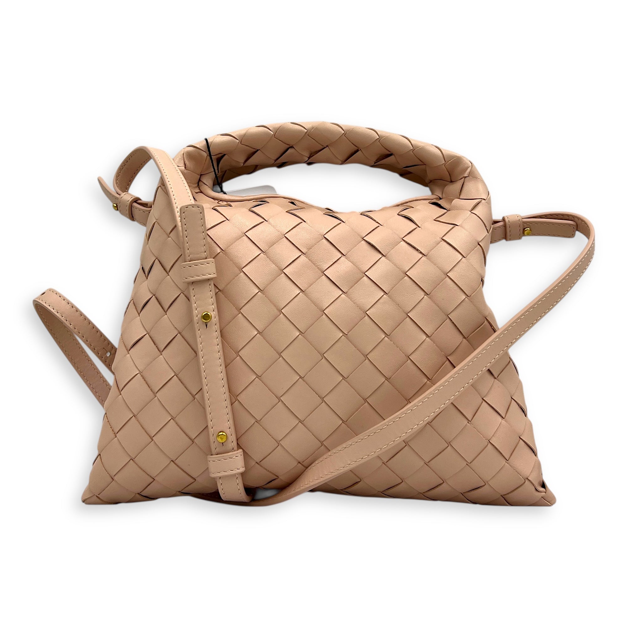 Hop Top Handle Bag Pink in Calfskin, Gold hardware