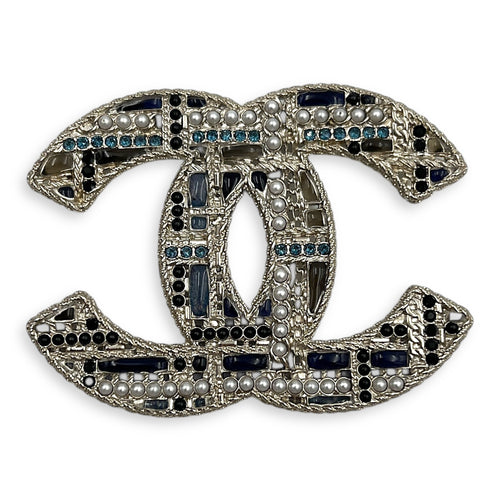 CC Brooch Silver in Metal