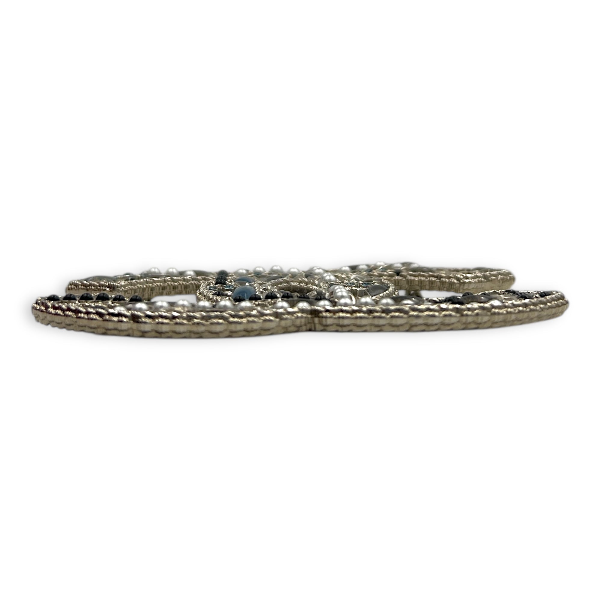 CC Brooch Silver in Metal