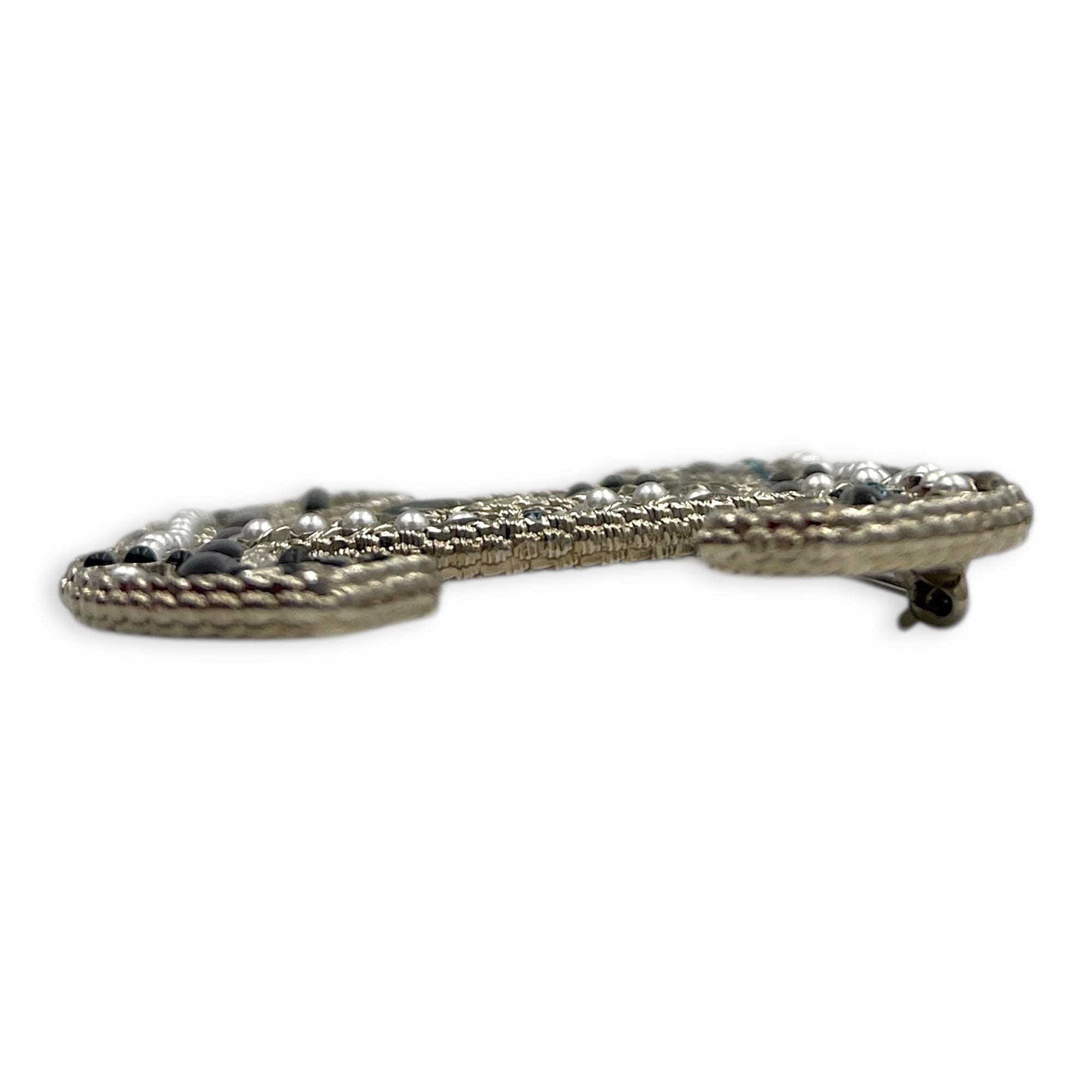 CC Brooch Silver in Metal