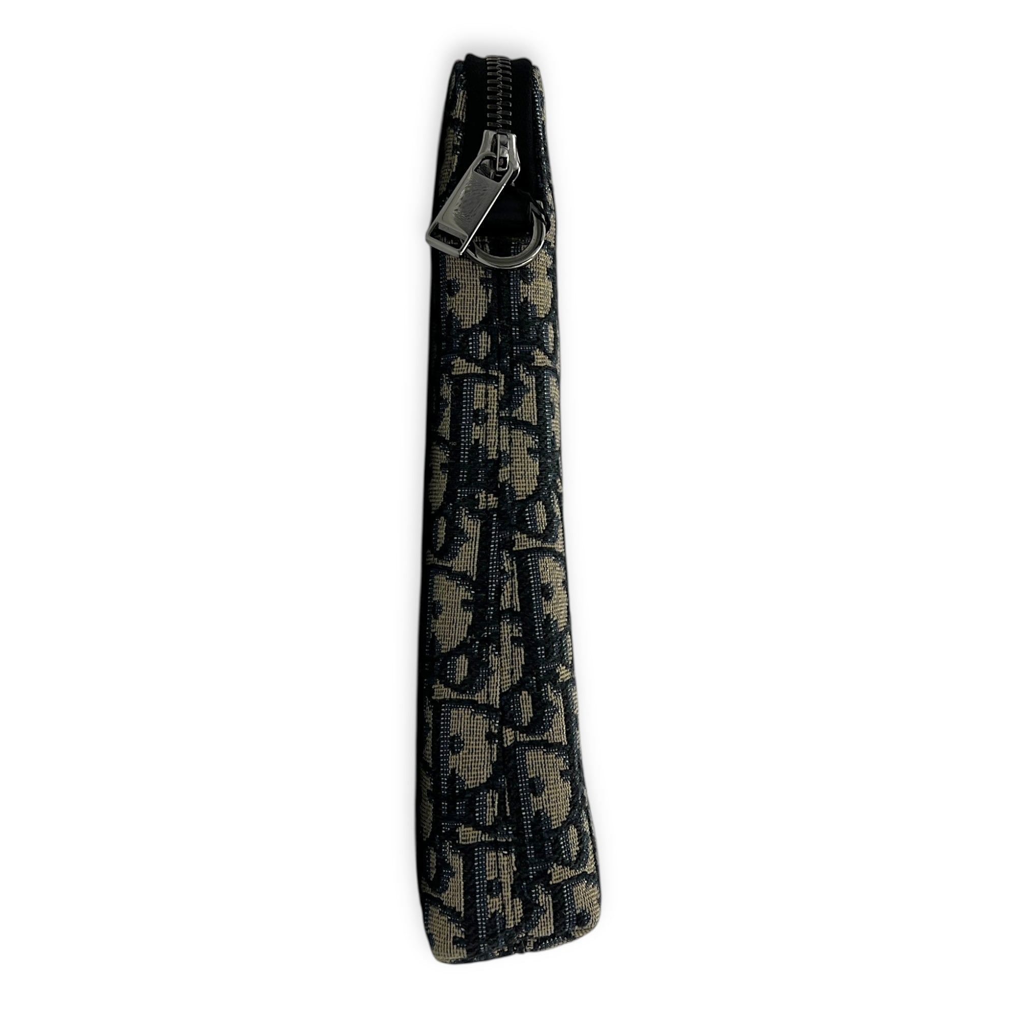 Oblique Pouch Blue in Jacquard, Silver hardware