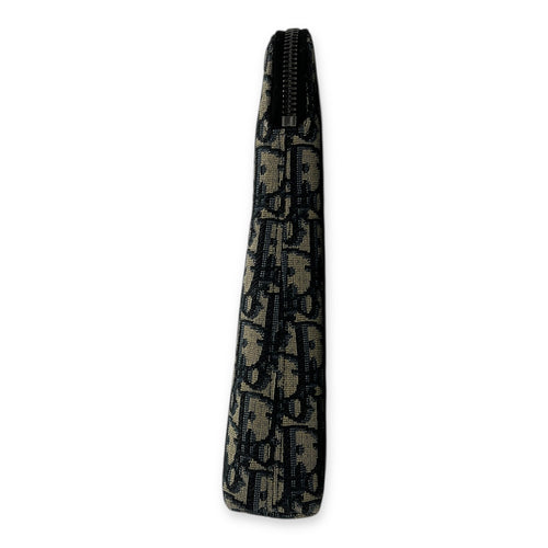 Oblique Pouch Blue in Jacquard, Silver hardware
