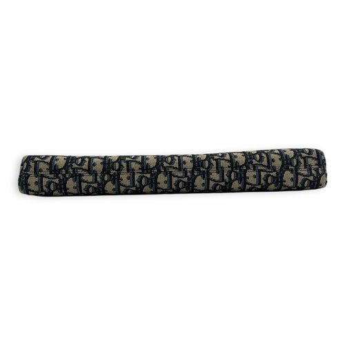 Oblique Pouch Blue in Jacquard, Silver hardware