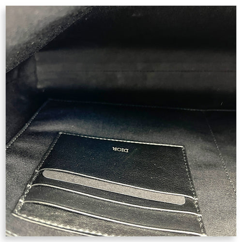 Oblique Pouch Blue in Jacquard, Silver hardware