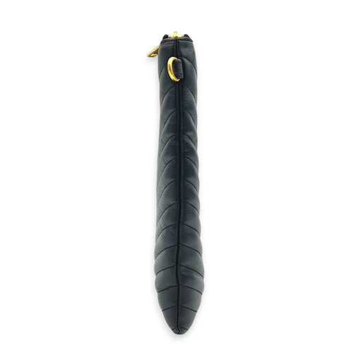 Cassandra Pouch Black in Calfskin, Gold hardware