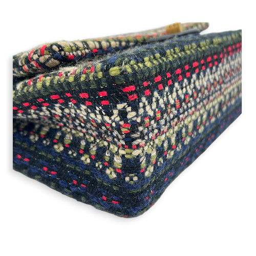 2.55 Shoulder Bag Multi-colour in Tweed, Silver hardware