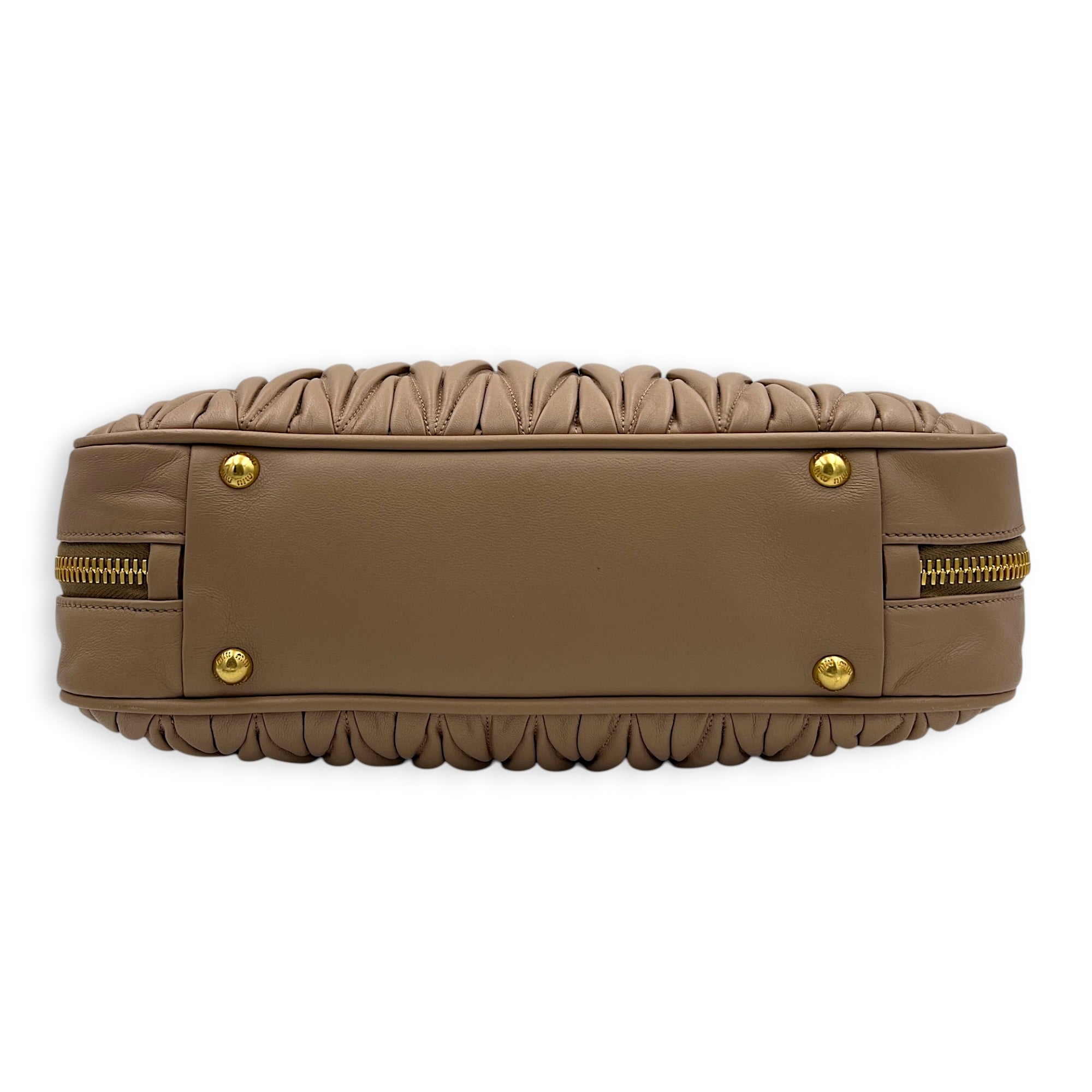 Matelassé Pink Top Handle Bag in Lambskin, Gold hardware