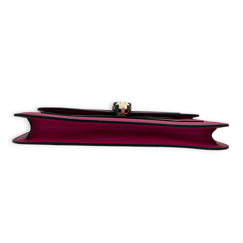 Serpenti Forever Pink Shoulder Bag in Calfskin, Gold hardware