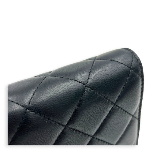 CC Black Wallet On Chain in Lambskin, Silver hardware