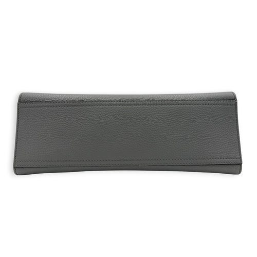 GG Marmont Grey Top Handle Bag in Calfskin, Gold hardware