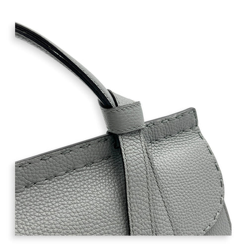 GG Marmont Grey Top Handle Bag in Calfskin, Gold hardware