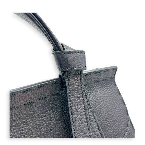 GG Marmont Black Top Handle Bag in Calfskin, Gold hardware