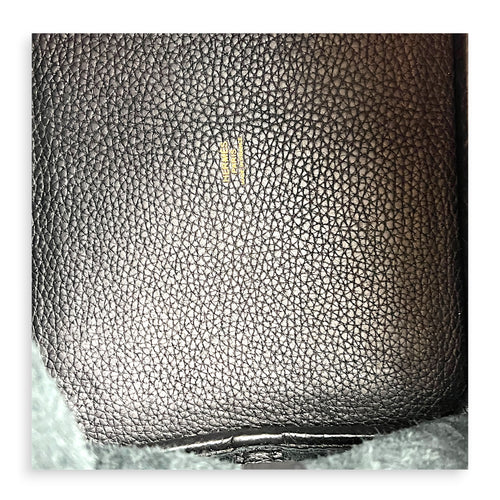 Picotin 22 Black Top Handle Bag in Clemence, Gold hardware