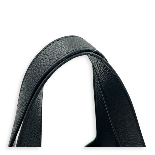 Picotin 22 Black Top Handle Bag in Clemence, Gold hardware