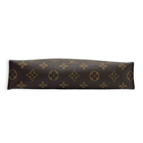 Pochette Toilette Brown Pouch in Monogram Coated Canvas, Gold hardware