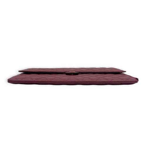 23K CC Pink Pouch in Caviar Leather, Gold hardware
