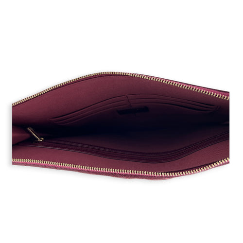 23K CC Pink Pouch in Caviar Leather, Gold hardware