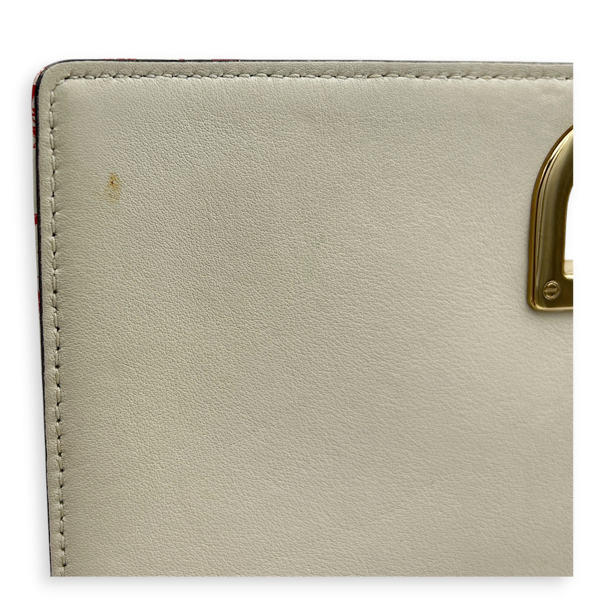 Diorama Red Toile de Jouy Shoulder Bag in Calfskin, Gold hardware