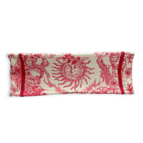 Book Tote Mini Pink Top Handle Bag in Jacquard, Gold hardware