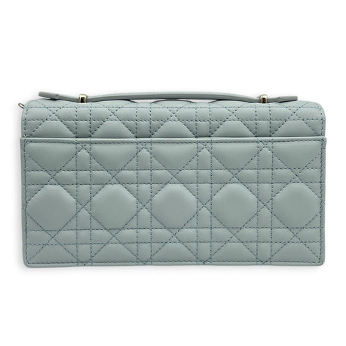 My Dior Blue Top Handle Bag in Lambskin, Gold hardware
