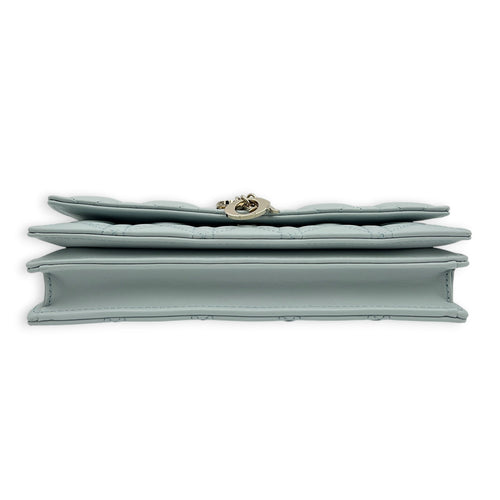 My Dior Blue Top Handle Bag in Lambskin, Gold hardware