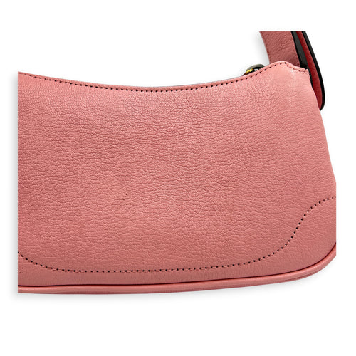 Aphrodite Mini Pink Shoulder Bag in Calfskin, Gold hardware