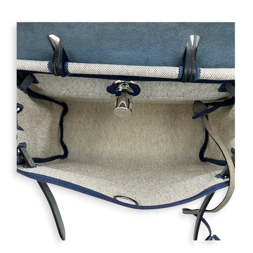 Herbag 31 Brides de Gala Top Handle Bag in Canvas, Palladium hardware