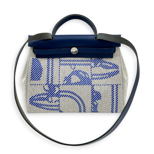 Herbag 31 Brides de Gala Top Handle Bag in Canvas, Palladium hardware