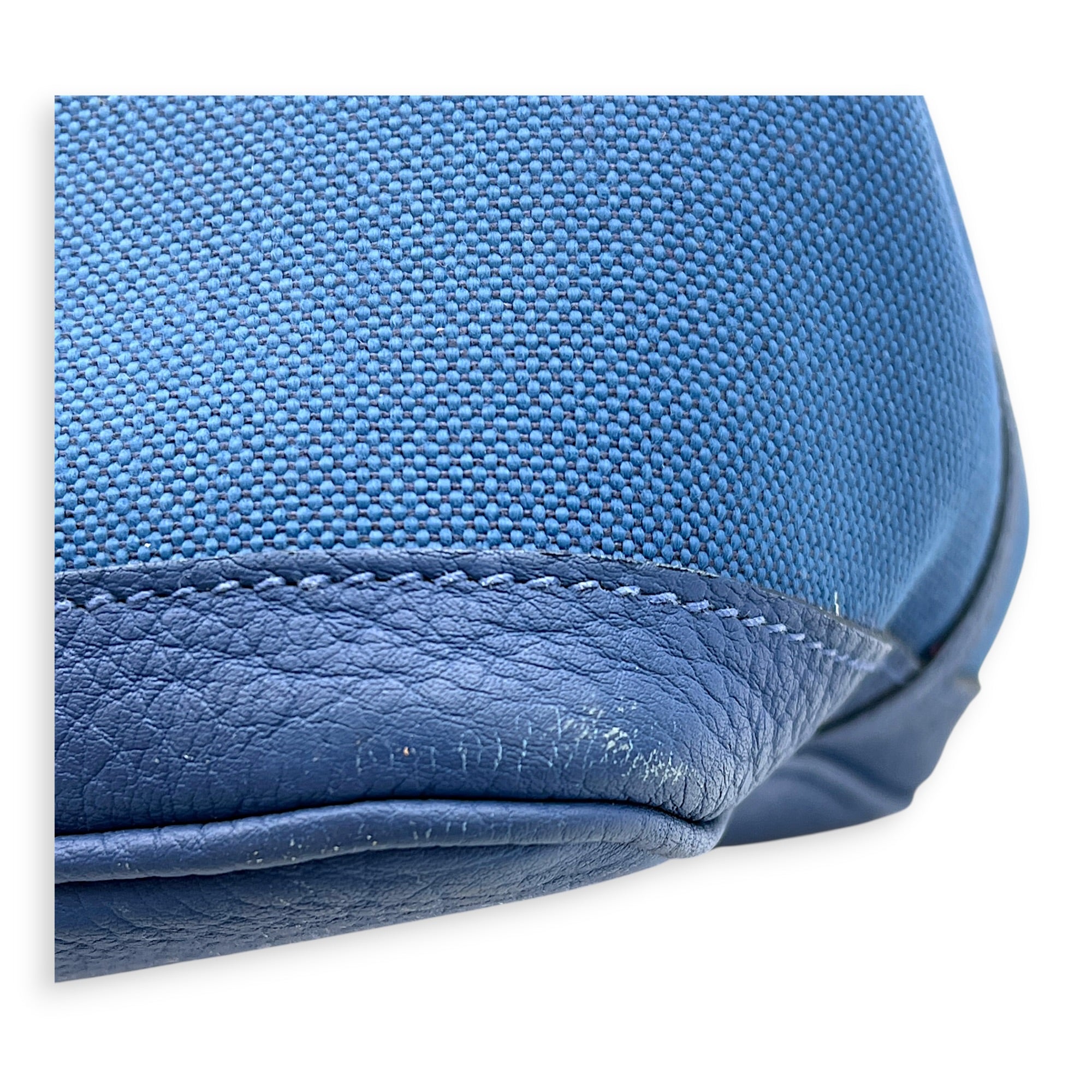 Garden Party 36 Blue Brighton Top Handle Bag in Canvas, Palladium hardware