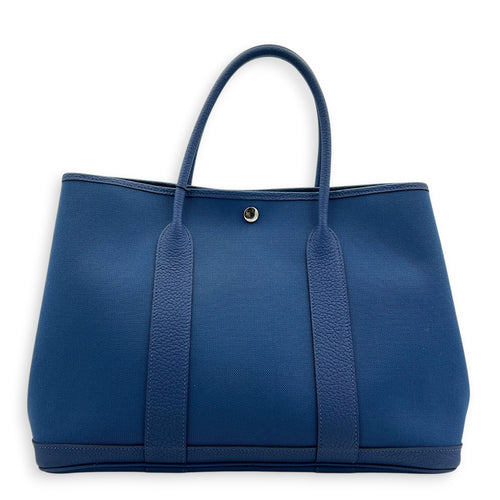 Garden Party 36 Blue Brighton Top Handle Bag in Canvas, Palladium hardware