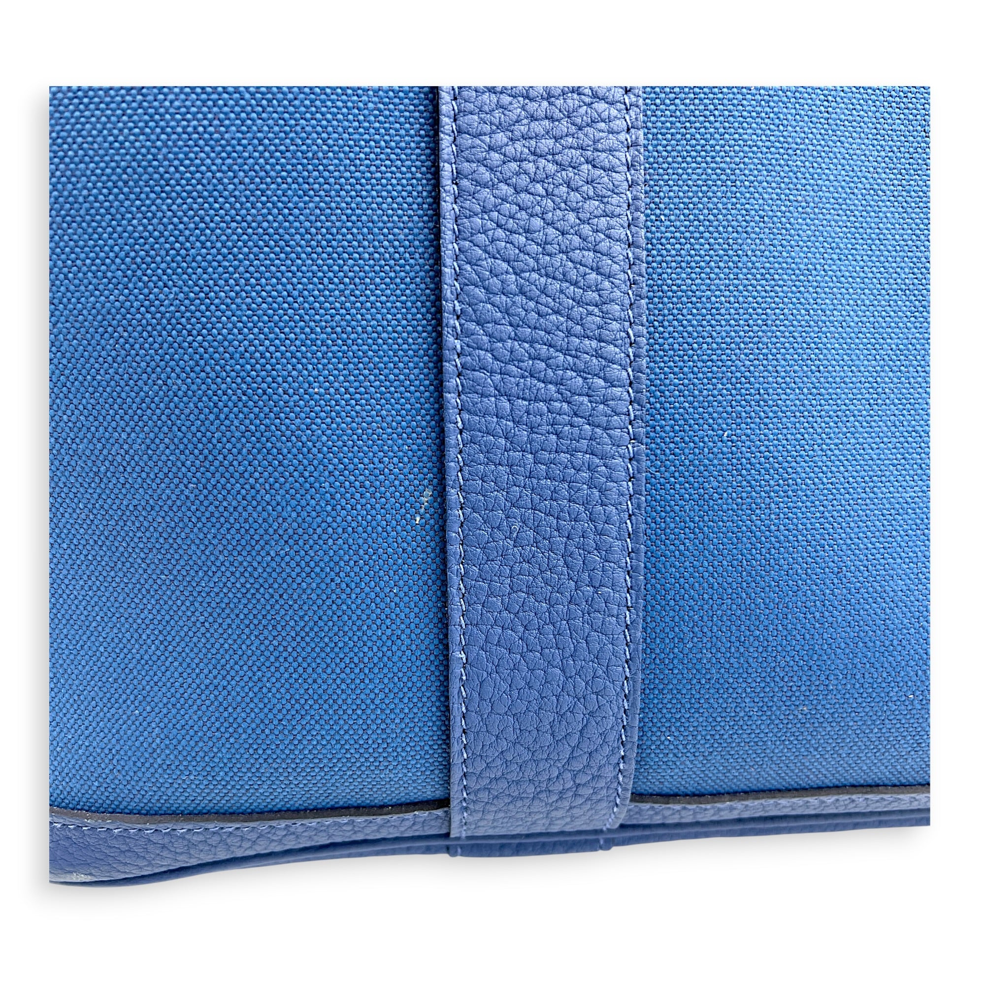 Garden Party 36 Blue Brighton Top Handle Bag in Canvas, Palladium hardware