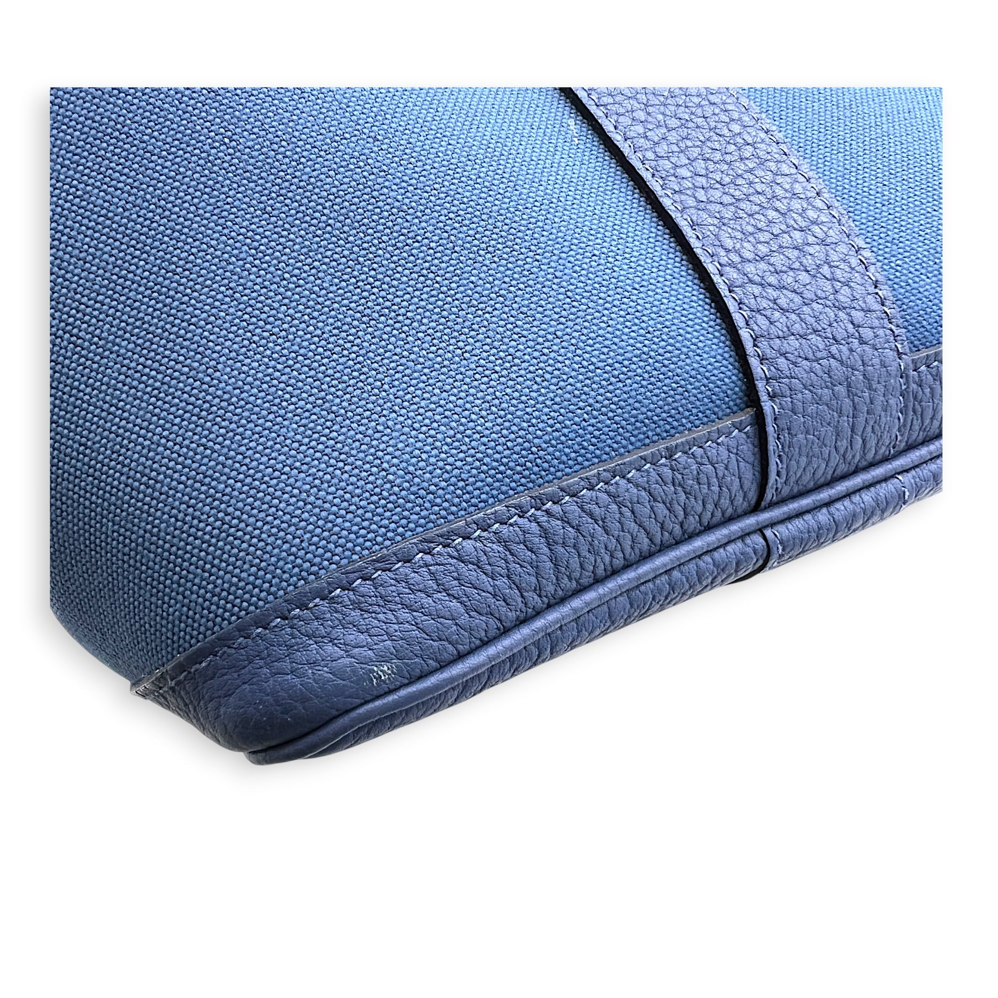Garden Party 36 Blue Brighton Top Handle Bag in Canvas, Palladium hardware