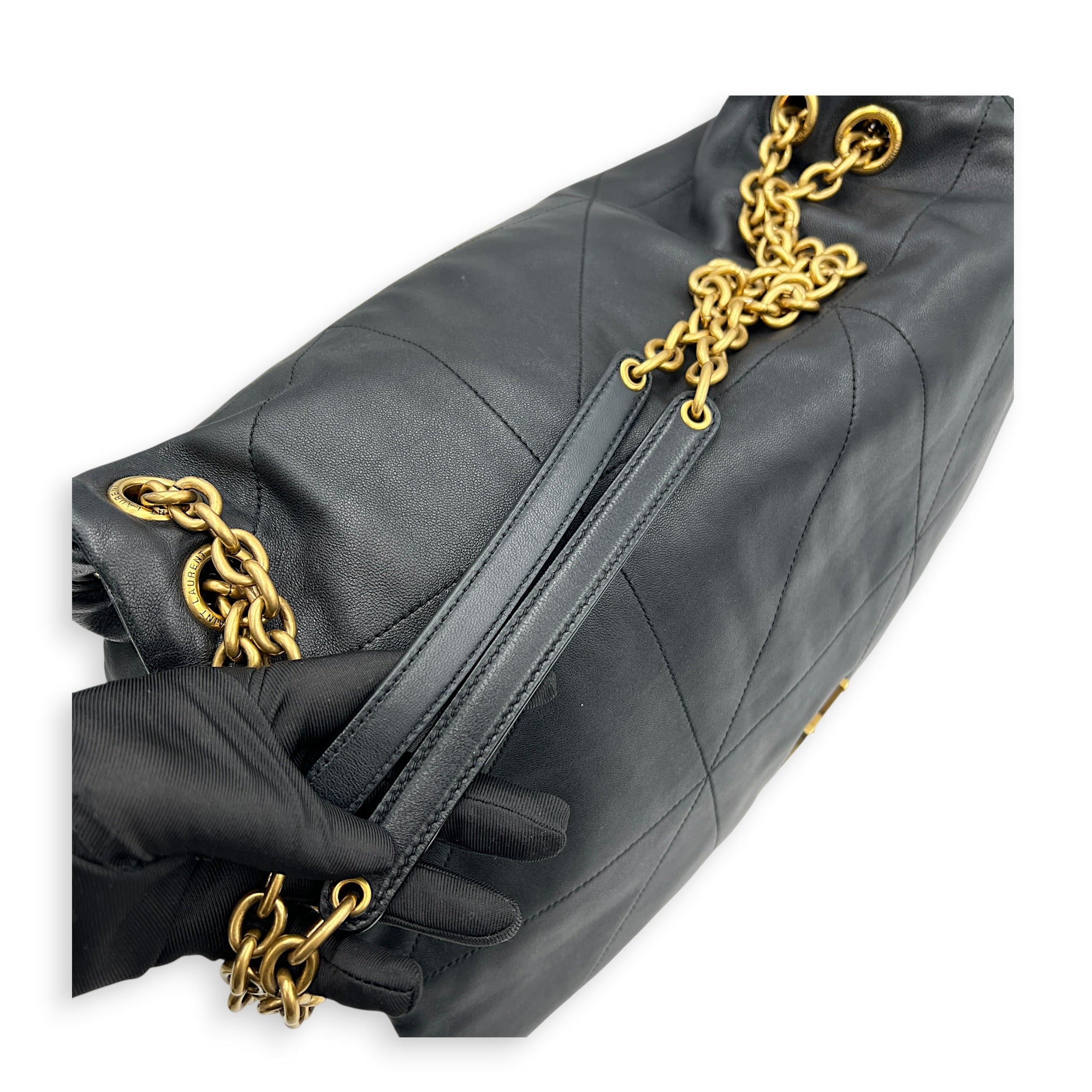 Jamie 4.3 Black Shoulder Bag in Lambskin, Gold hardware