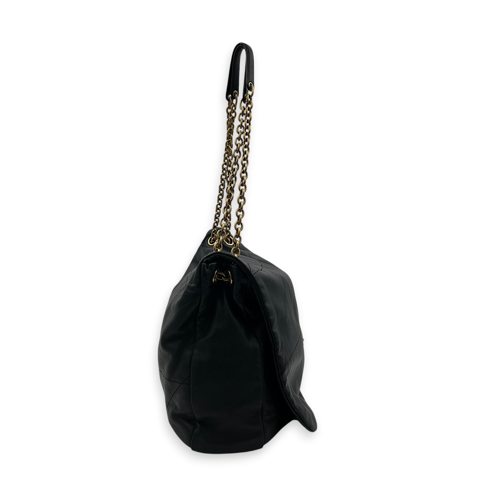Jamie 4.3 Black Shoulder Bag in Lambskin, Gold hardware