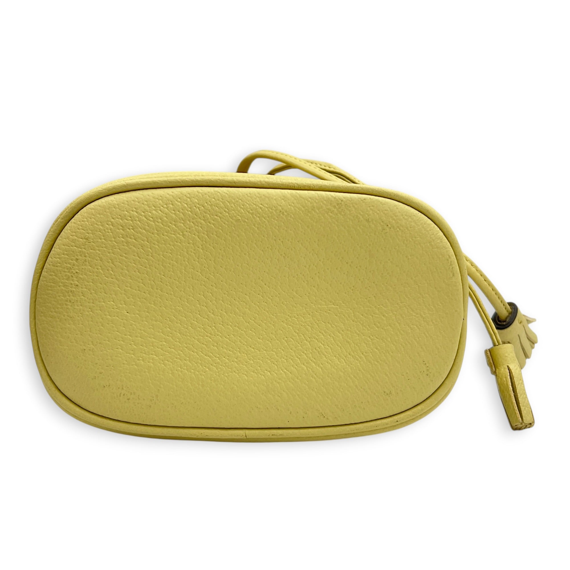 GG Bucket Bag Mini Yellow in Canvas, Gold hardware