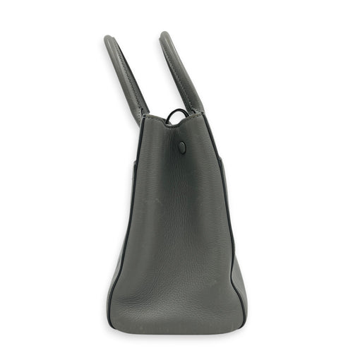 Neo Executive Tote Top Handle Bag Grey in Calfskin, Silver hardware