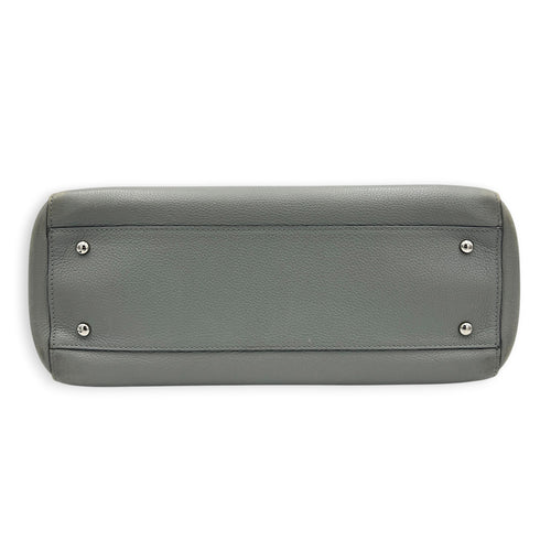 Neo Executive Tote Top Handle Bag Grey in Calfskin, Silver hardware