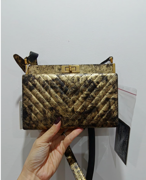 2.55 Crossbody Bag Gold in Calfskin, Gold hardware