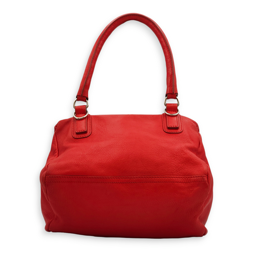 Pandora Red Crossbody Bag in Chevre Leather, Palladium hardware