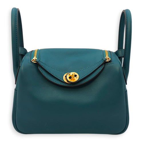 Lindy Mini Vert Bosphore in Swift Gold hardware