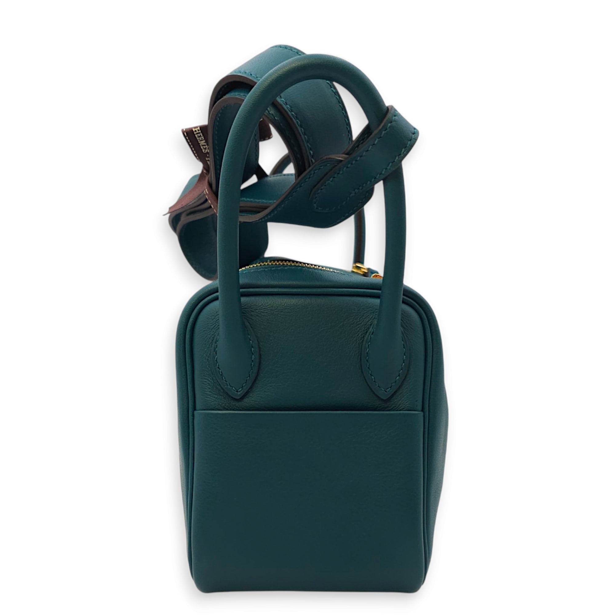 Lindy Mini Vert Bosphore in Swift Gold hardware