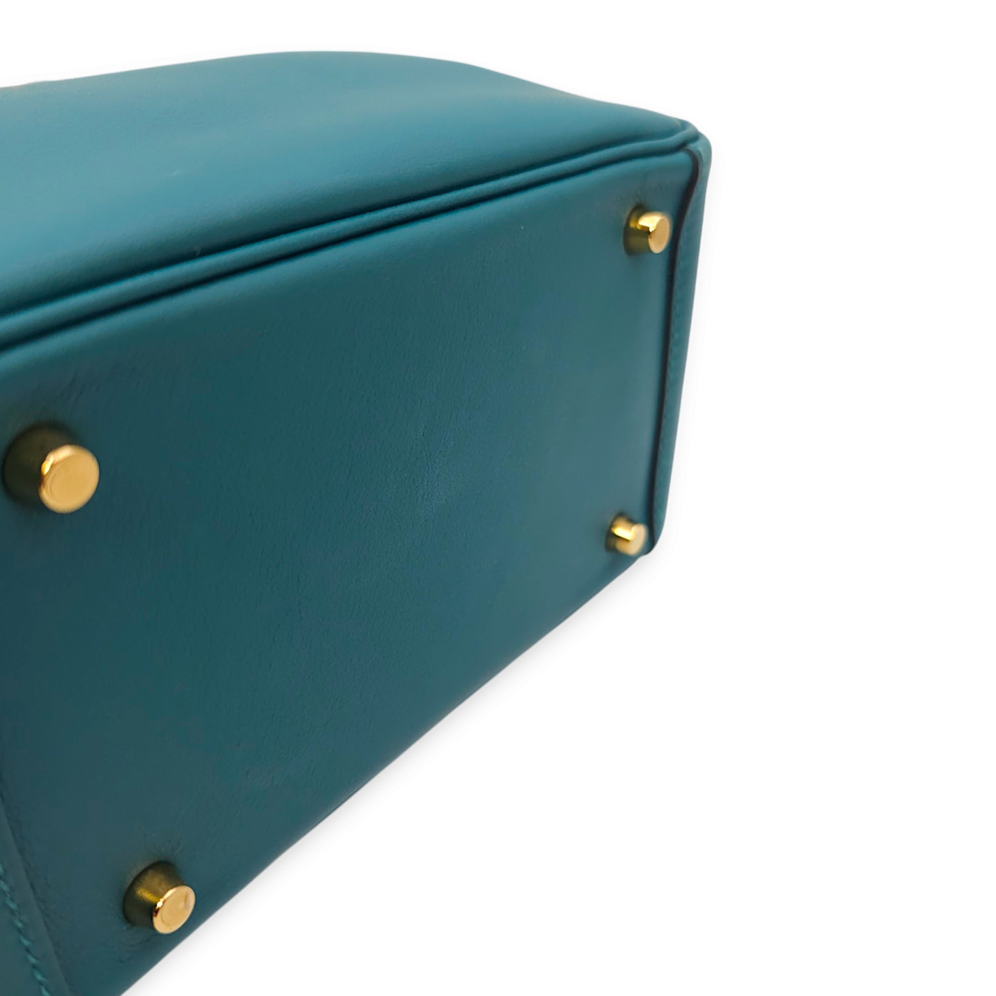 Lindy Mini Vert Bosphore in Swift Gold hardware