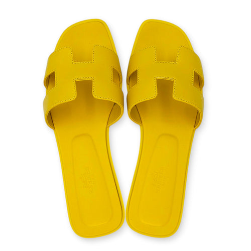 Oran 38 Jaune Imperial Sandals in Calfskin