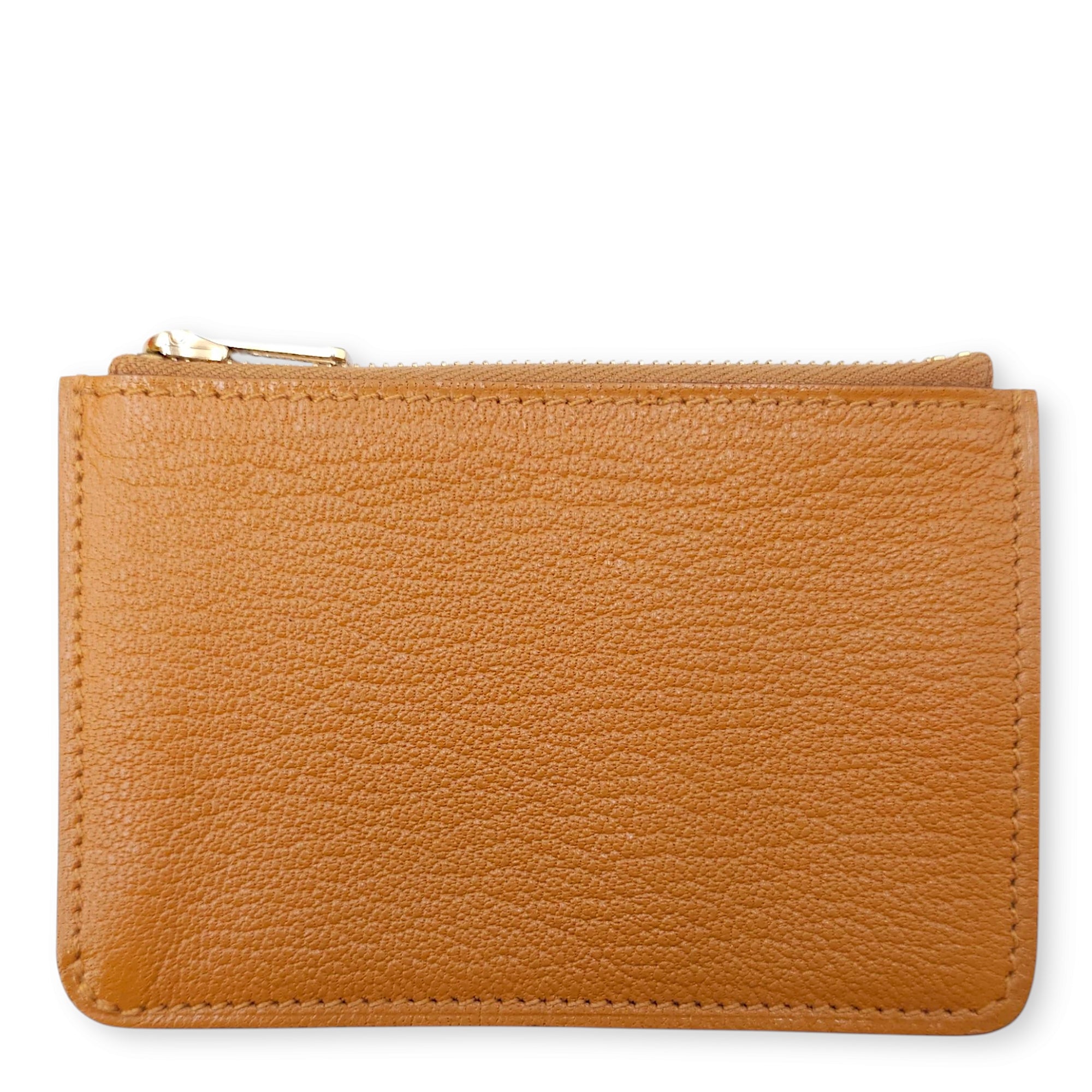 Roulis Slim Camel Wallet in Chevre Mysore, Permabrass hardware