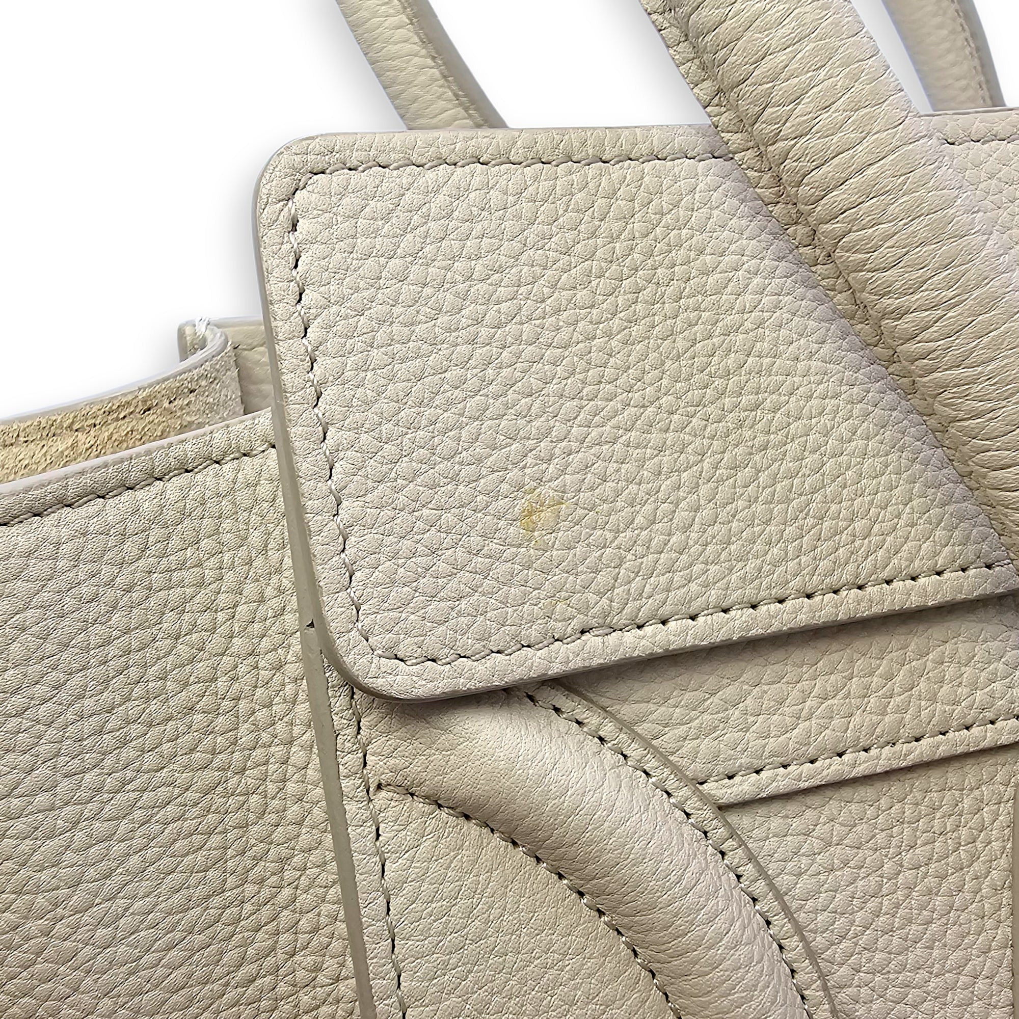 Micro Beige Luggage Bag in Calfskin Gold hardware CL2508-15194 12