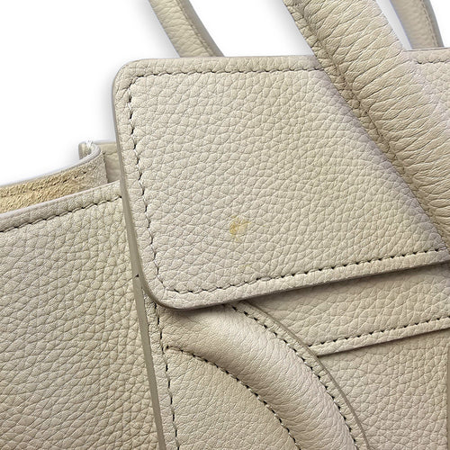 Micro Beige Luggage Bag in Calfskin Gold hardware CL2508-15194 12