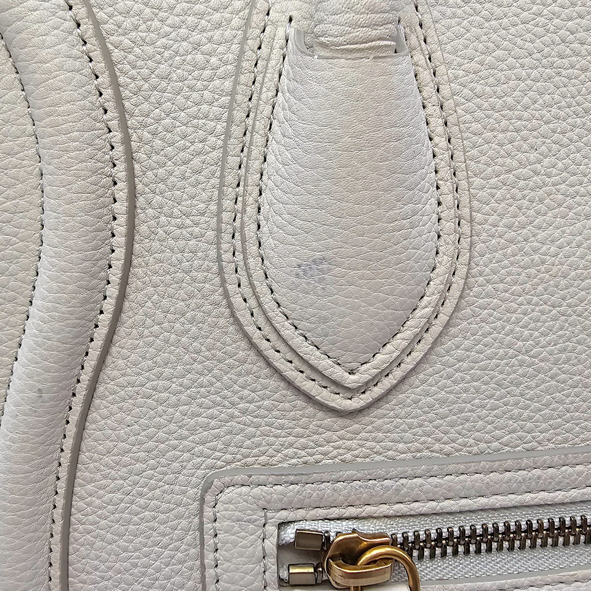 Micro Beige Luggage Bag in Calfskin Gold hardware CL2508-15194 14