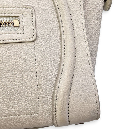 Micro Beige Luggage Bag in Calfskin Gold hardware CL2508-15194 18