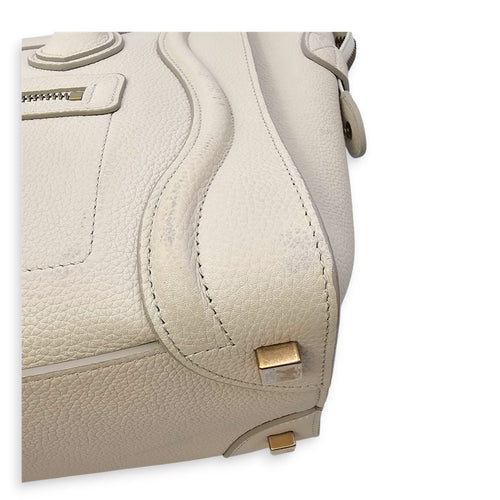 Micro Beige Luggage Bag in Calfskin Gold hardware CL2508-15194 7