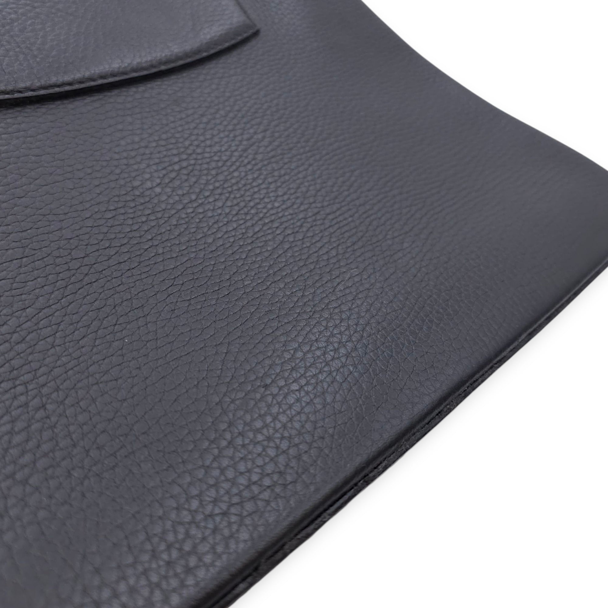 Capucines Black Crossbody in Python Leather, Silver hardware